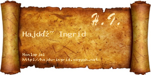 Hajdú Ingrid névjegykártya